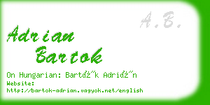 adrian bartok business card